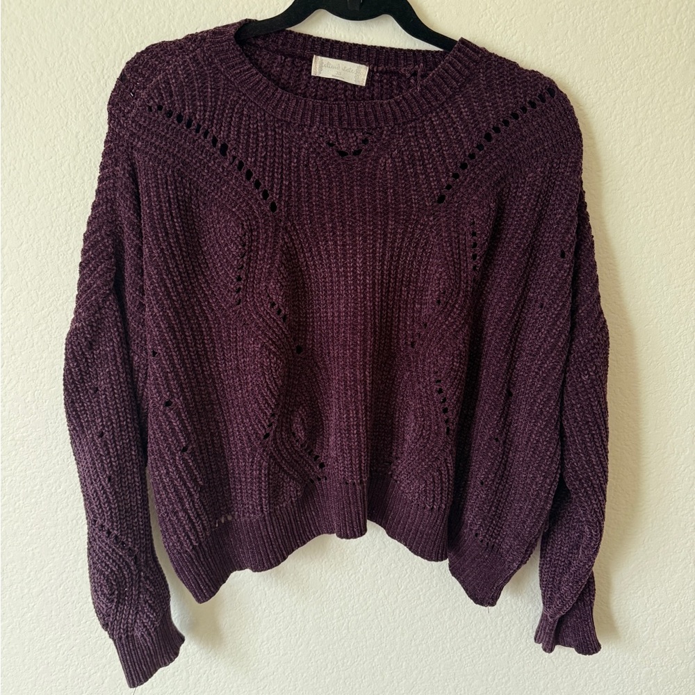 Altar'd State Deep Purple Knit Sweater